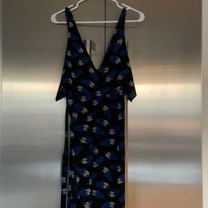 Diane VonFurstenberg silk bias cut maxi dress